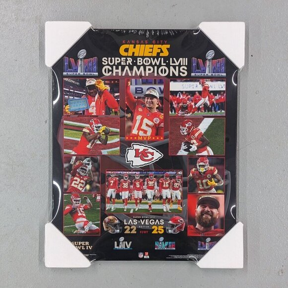 Other - Super Bowl LVIII 2024 Kansas City Chiefs - Champions 16x20" Poster-Plaque *NEW*
